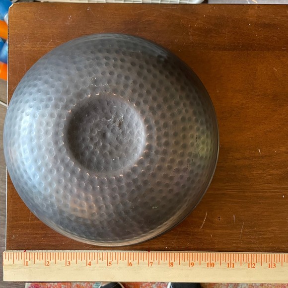 Decorative Hammered Copper Bowl - Picture 8 of 9